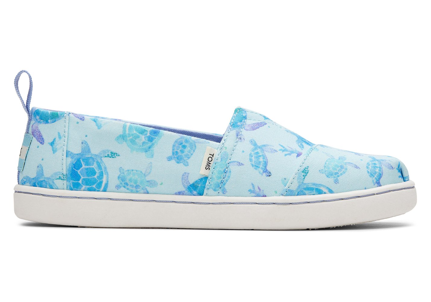 Toms Alpargata Youth Sea Turtles Espadrille Blue/White - Kids - 93046-IZAB